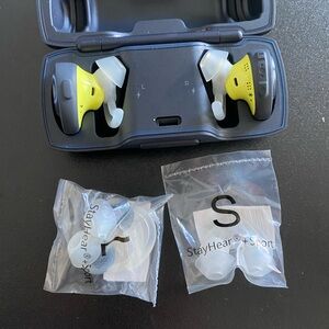 Bose soundsport Wireless Earbuds - blue/citron new without tags/box